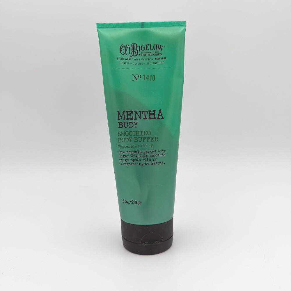 CO Bigelow Mentha Body No 1410 Smoothing Body Buffer Peppermint Oil 8oz Scrub